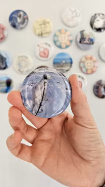 Personlige Magnetbuttons, 4-pakning