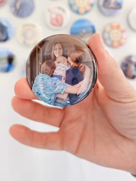 Personlige Magnetbuttons, 6-pakning