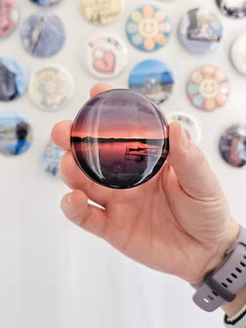 Personlige Magnetbuttons, 12-pakning