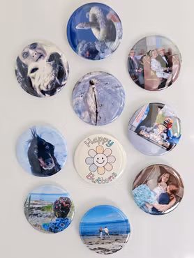 Personlige Magnetbuttons, 12-pakning