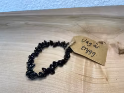 Affirmationsarmband "Jag är trygg" med Turmalin stl: S