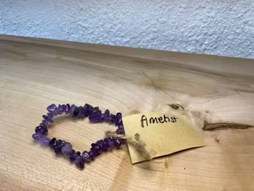 Affirmationsarmband "Jag är harmonisk" med Ametist stl: XS