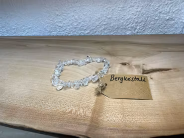 Affirmationsarmband "Jag är ljus" med Bergkristall stl: M