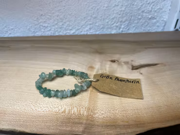 Affirmationsarmband "Jag är lycklig" med grön Aventurin XXS