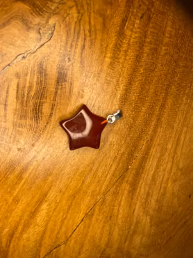 En stjärnformad berlock av Karneol