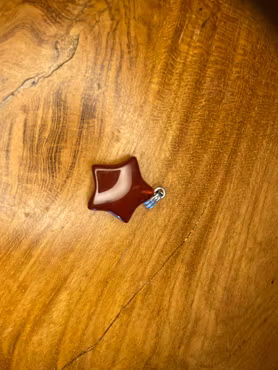 En stjärnformad berlock av Karneol