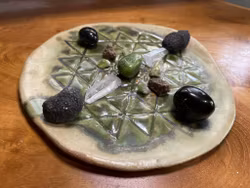Kristallnätsfat Sri Yantra handgjort