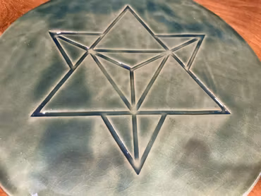 Kristallnätsfat Merkaba handgjort