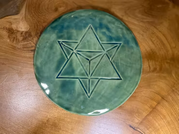 Kristallnätsfat Merkaba handgjort