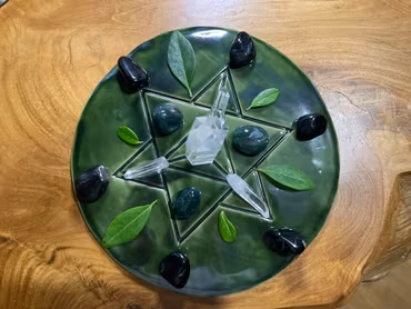 Kristallnätsfat Merkaba handgjort