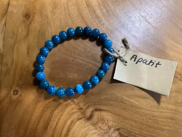 Affirmationsarmband "Jag är tydlig" Apatit stl: L