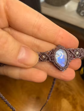 Choker / Pannband Månsten handgjord macramé av Bohemiflow