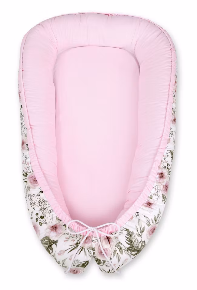 Babynest- Rosa blommor