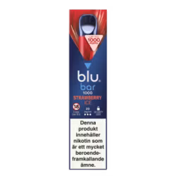 Blu Bar Vape - Strawberry Ice 20mg engångsvape (1000 Puffs) - 10 pack