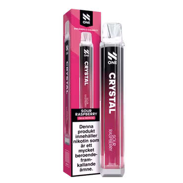 N One Crystal Vape Hallon - Sour Raspberry 20mg