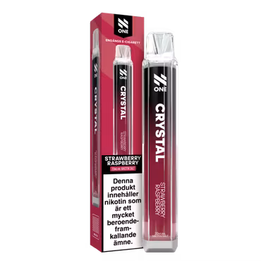 N One Crystal Vape Jordgubb & Hallon - Strawberry Raspberry 20mg