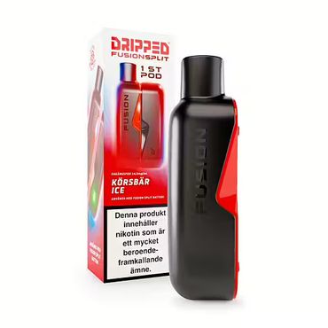 Dripped Fusion Split Pod – Körsbär Ice