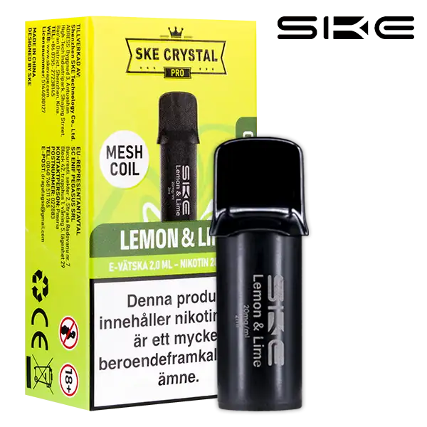 SKE Crystal Pro Max Pod – Lemon Lime (20mg)
