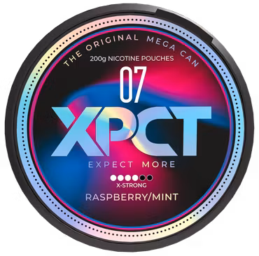 XPCT Mega snusdosa - Raspberry/Mint 10,4mg - 4 prickar
