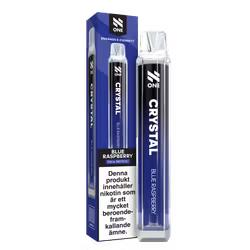 N One Crystal Vape Blå Hallon - Blue Raspberry 20mg - 10 pack
