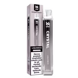 N One Crystal Vape Lakrits - Liquorice 20mg - 10 pack