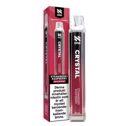 N One Crystal Vape Jordgubb & Hallon - Strawberry Raspberry 20mg - 10 pack