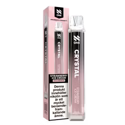 N One Crystal Vape Jorgubbar & Vanilj - Strawberry Ice Cream 20mg - 10 pack