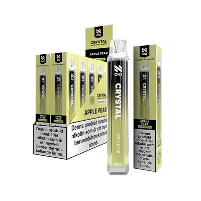 N One Crystal Vape Äpple & Päron - Apple Pear 20mg - 10 pack