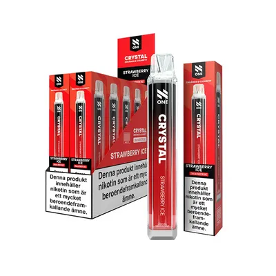 N One Crystal Vape Jordgubbar - Strawberry Ice 20mg - 10 pack