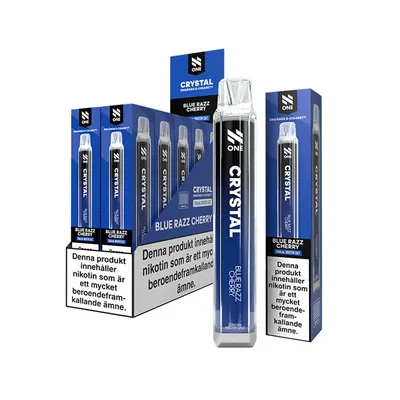 N One Crystal Vape Blå Hallon & Körsbär - Blue Razz Cherry 20mg - 10 pack