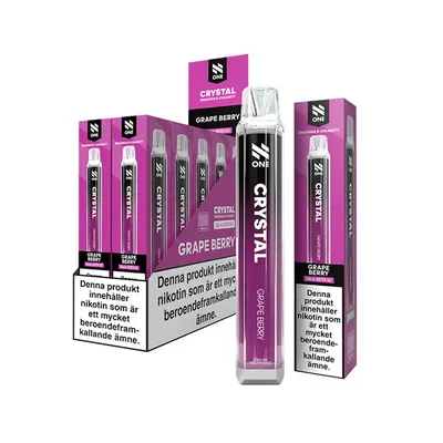N One Crystal Vape Druvor & Skogsbär - Grape Berry 20mg - 10 pack