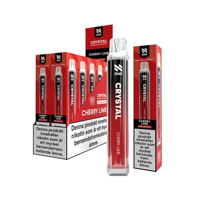 N One Crystal Vape Körsbär & Lime - Cherry Lime 20mg - 10 pack