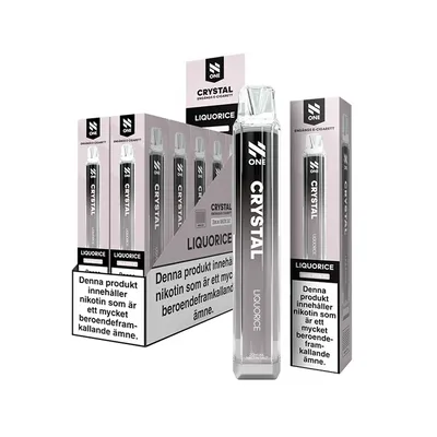 N One Crystal Vape Lakrits - Liquorice 20mg - 10 pack