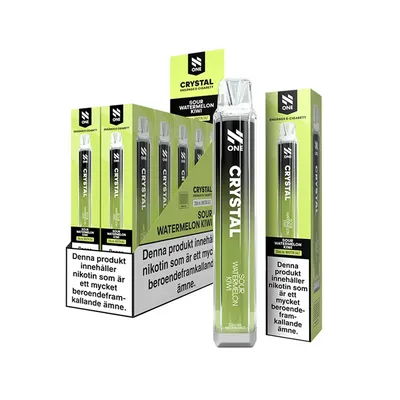 N One Crystal Vape Vattenmelon & Kiwi - Sour Watermelon Kiwi 20mg - 10 pack