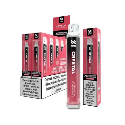 N One Crystal Vape Vattenmelon & Granatäpple - Watermelon Pomegranate 20mg - 10 pack