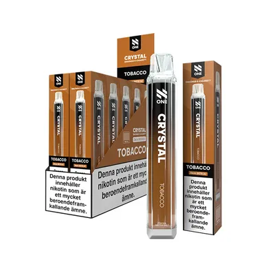 N One Crystal Vape Tobak - Tobacco 20mg - 10 pack