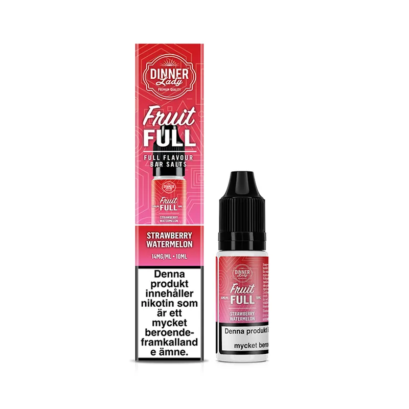Dinner Lady Bar Salts Strawberry Watermelon 10ml – Jordgubb & Vattenmelon