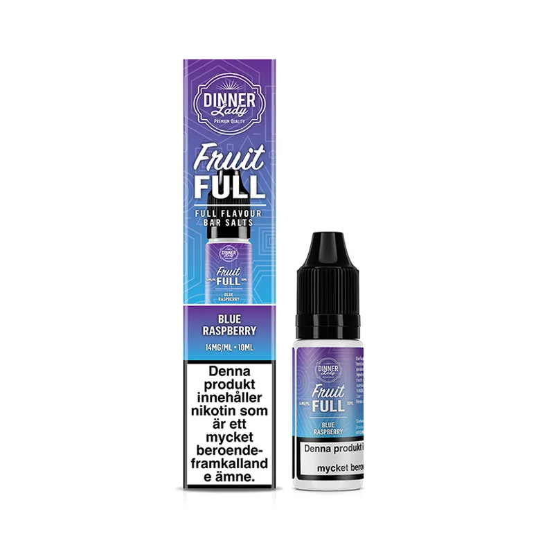 Dinner Lady Bar Salts Blue Raspberry 10ml – Blå Hallon