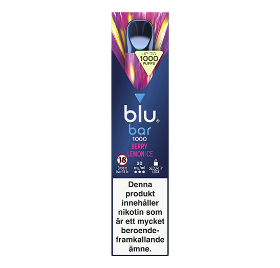 Blu Bar Vape - Berry Lemon Ice 20mg engångsvape (1000 puffs)