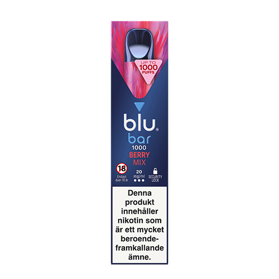 Blu Bar Vape - Berry Mix 20mg engångsvape (1000 Puffs)