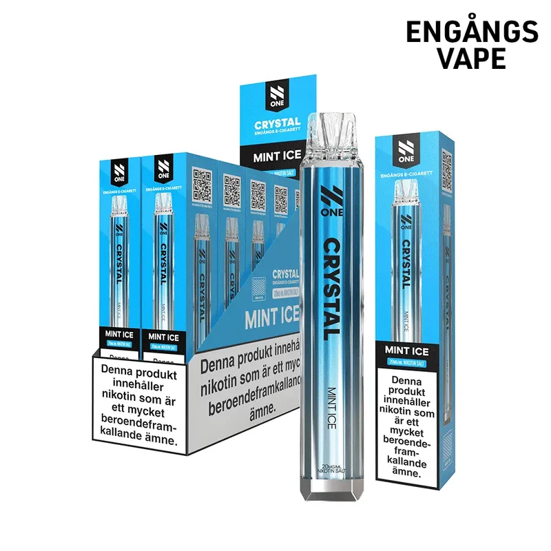 N One Crystal Vape - Mint Ice 20mg - 10 pack