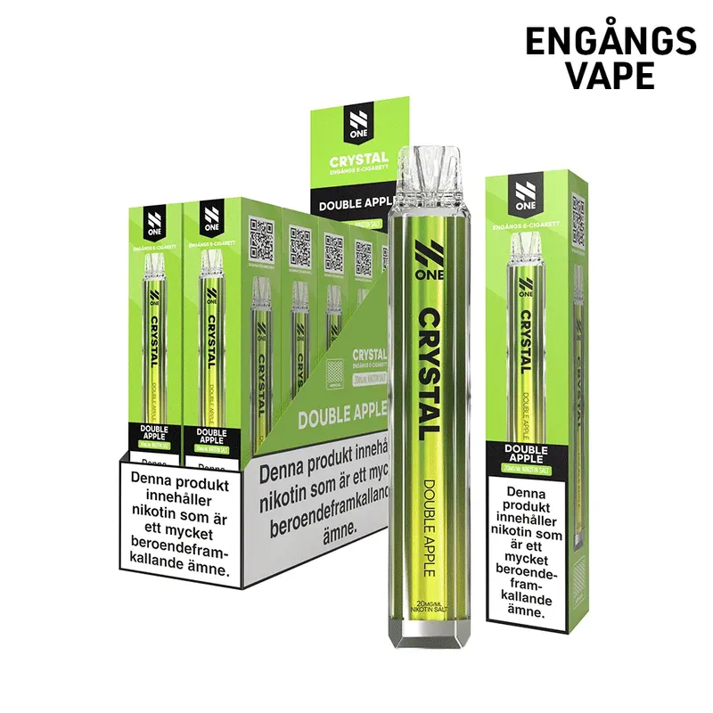 N One Crystal Vape Äpple - Double Apple 20mg - 10 pack