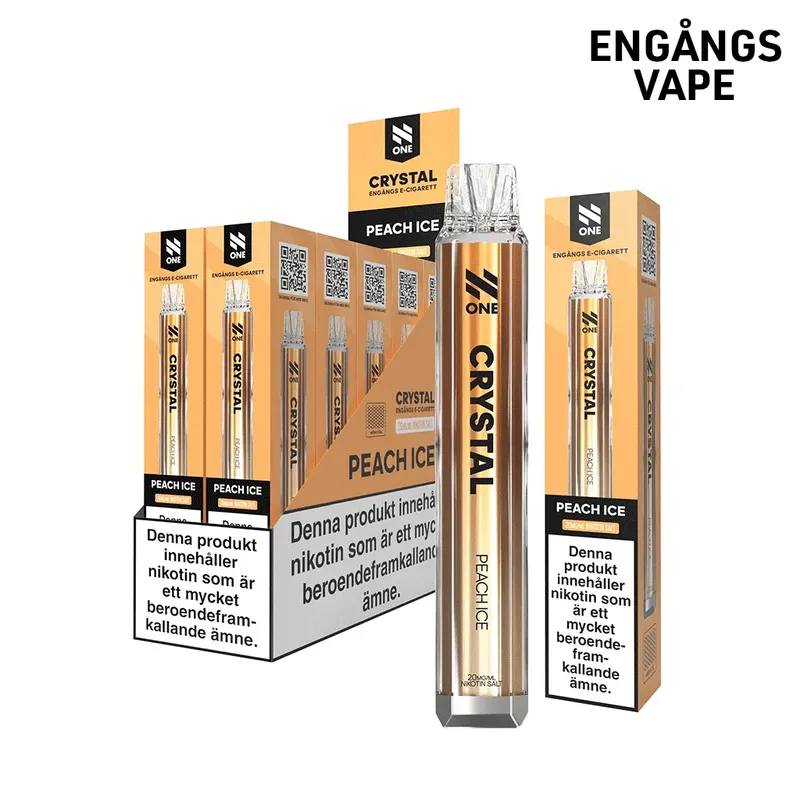 N One Crystal Vape Persika - Peach Ice 20mg - 10 pack