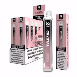 N One Crystal Vape Jorgubbar & Vanilj - Strawberry Ice Cream 20mg - 10 pack