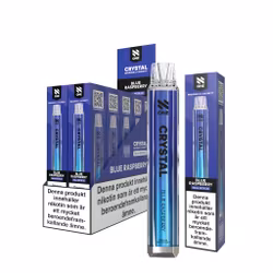 N One Crystal Vape Blå Hallon - Blue Raspberry 20mg - 10 pack