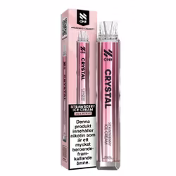 N One Crystal Vape Jordgubbar & Vanilj - Strawberry Ice Cream 20mg