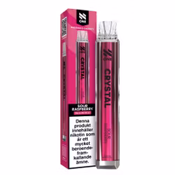 N One Crystal Vape Hallon - Sour Raspberry 20mg