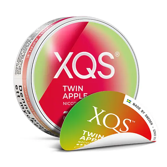 XQS Twin Apple Strong 8 mg | Nikotinpåse med smak av Rött & Grönt Äpple