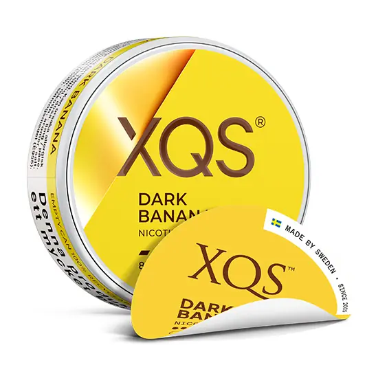XQS Dark Banana Strong 8 mg | Nikotinpåse med smak av Banan & Choklad