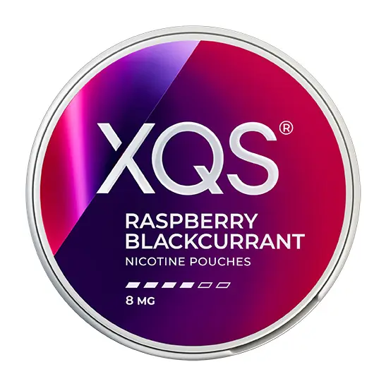 XQS Raspberry Blackcurrant Strong 8 mg | Nikotinpåse med smak av Hallon & Svarta Vinbär